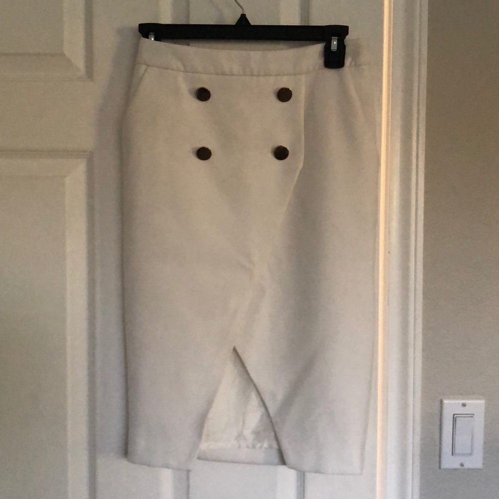 Zara asymmetrical white skirt